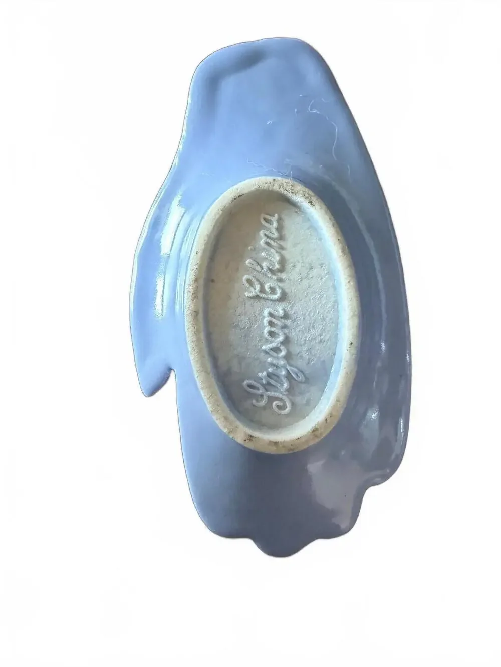 Styson China Blue Open Hand Dish for Tea Bag, Spoon Rest,